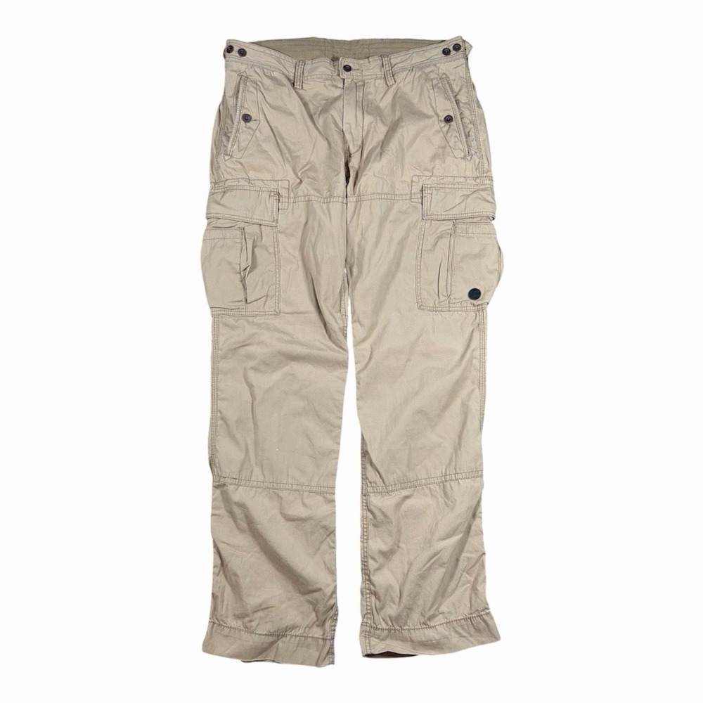 Vintage Polo Ralph Lauren Paratrooper Cargo Pants Mens 36x34 Beige Military 90s